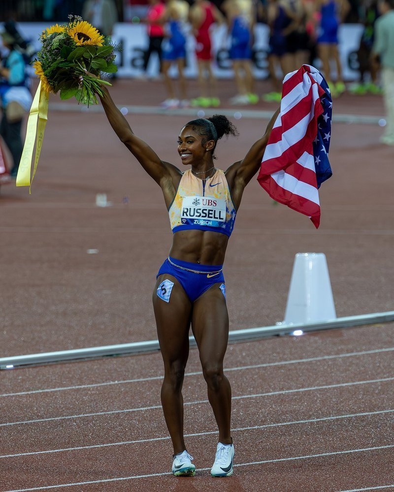 Masai Russell: American Track and Field Hurdler photo