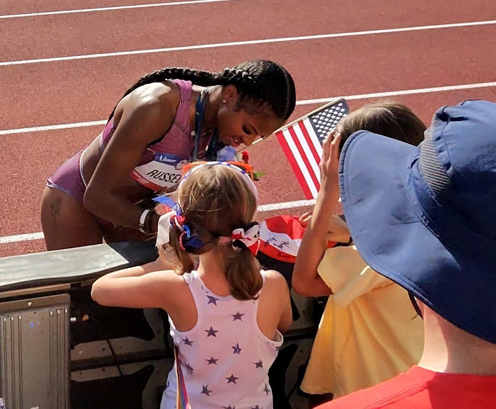Masai Russell: American Track and Field Hurdler photo