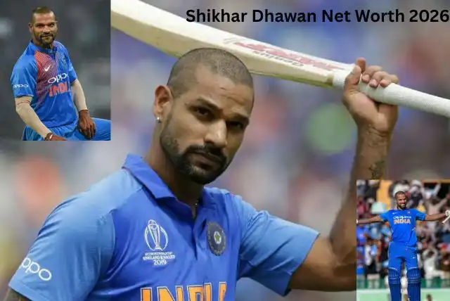 Shikhar Dhawan net worth 2026 showing the Indian cricket opener known for IPL success, international cricket achievements, and brand endorsements